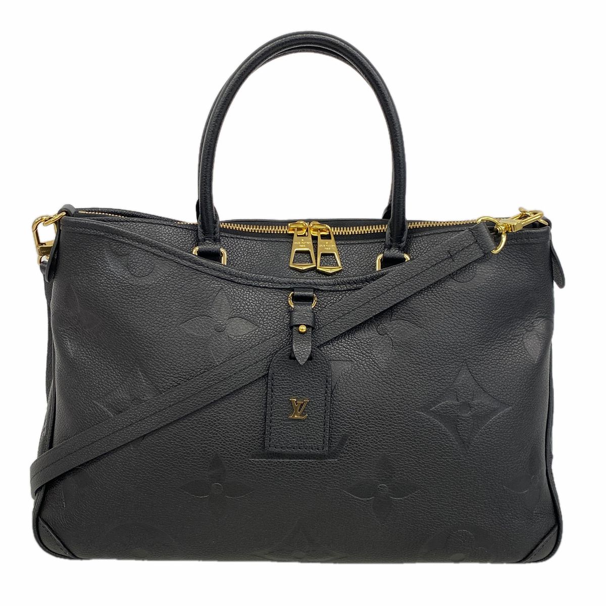 Louis Vuitton Handbag Monogram Empreinte Trianon MM Noir 2-Way Bag