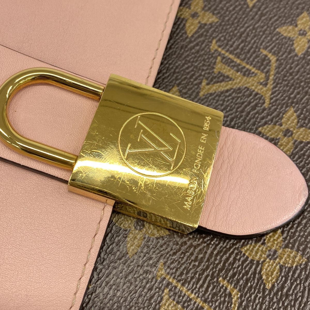 Louis Vuitton Handbag Monogram Locky BB Brown Rose Ballerine 2-Way Bag — view 8