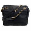 Chanel Shoulder Bag Triple Coco Caviar Leather Black Gold