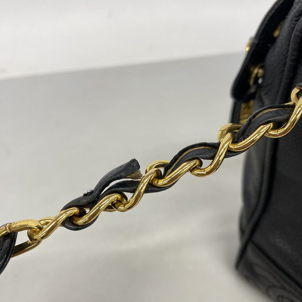 Chanel Shoulder Bag Triple Coco Caviar Leather Black Gold — view 8