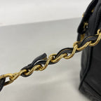 Chanel Shoulder Bag Triple Coco Caviar Leather Black Gold — view 8