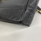 Chanel Shoulder Bag Triple Coco Caviar Leather Black Gold — view 6