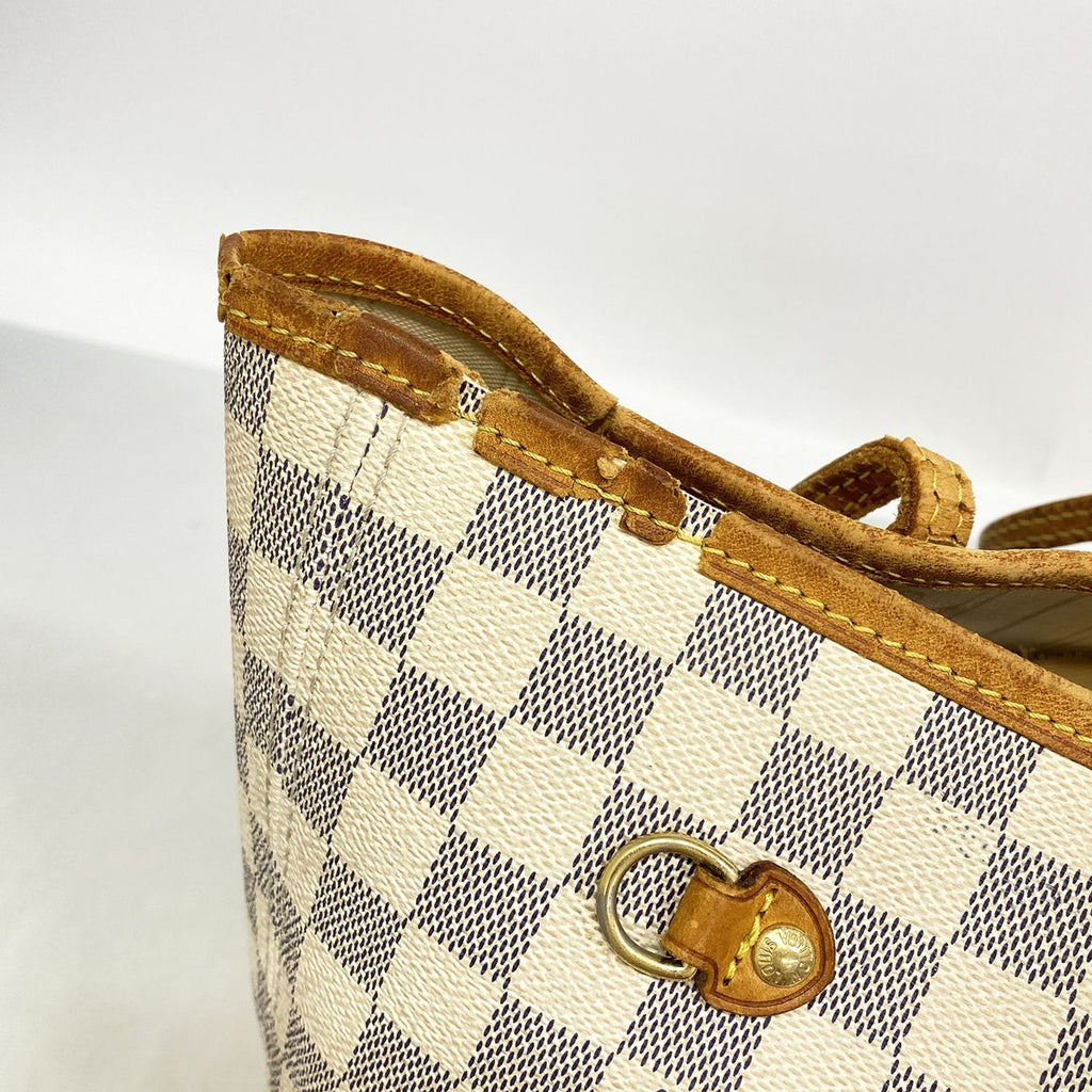 Louis Vuitton Tote Damier Azur Neverfull MM White — view 7