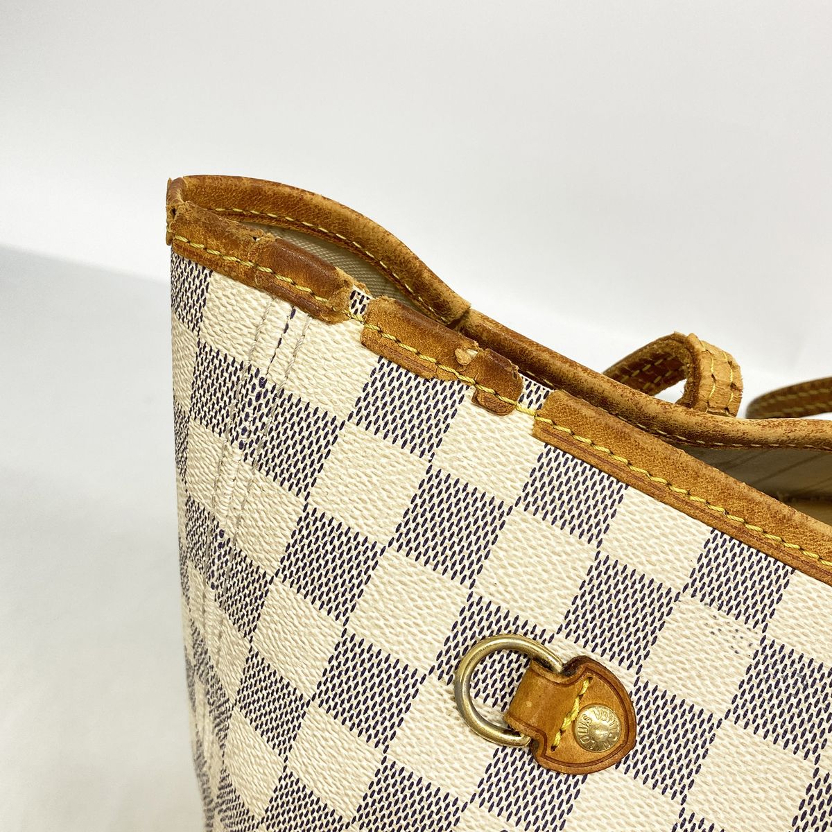 Louis Vuitton Tote Damier Azur Neverfull MM White — view 7
