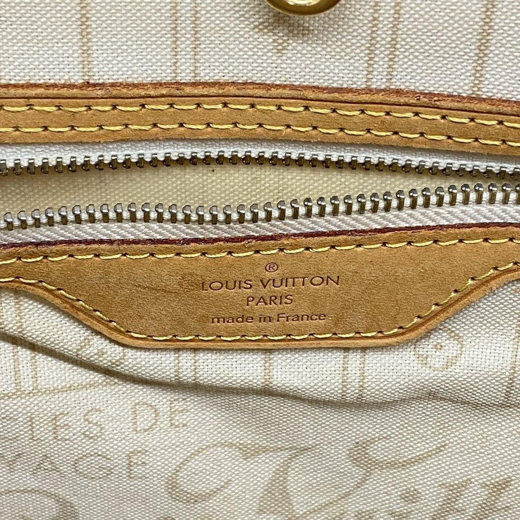 Louis Vuitton Tote Damier Azur Neverfull MM White — view 5