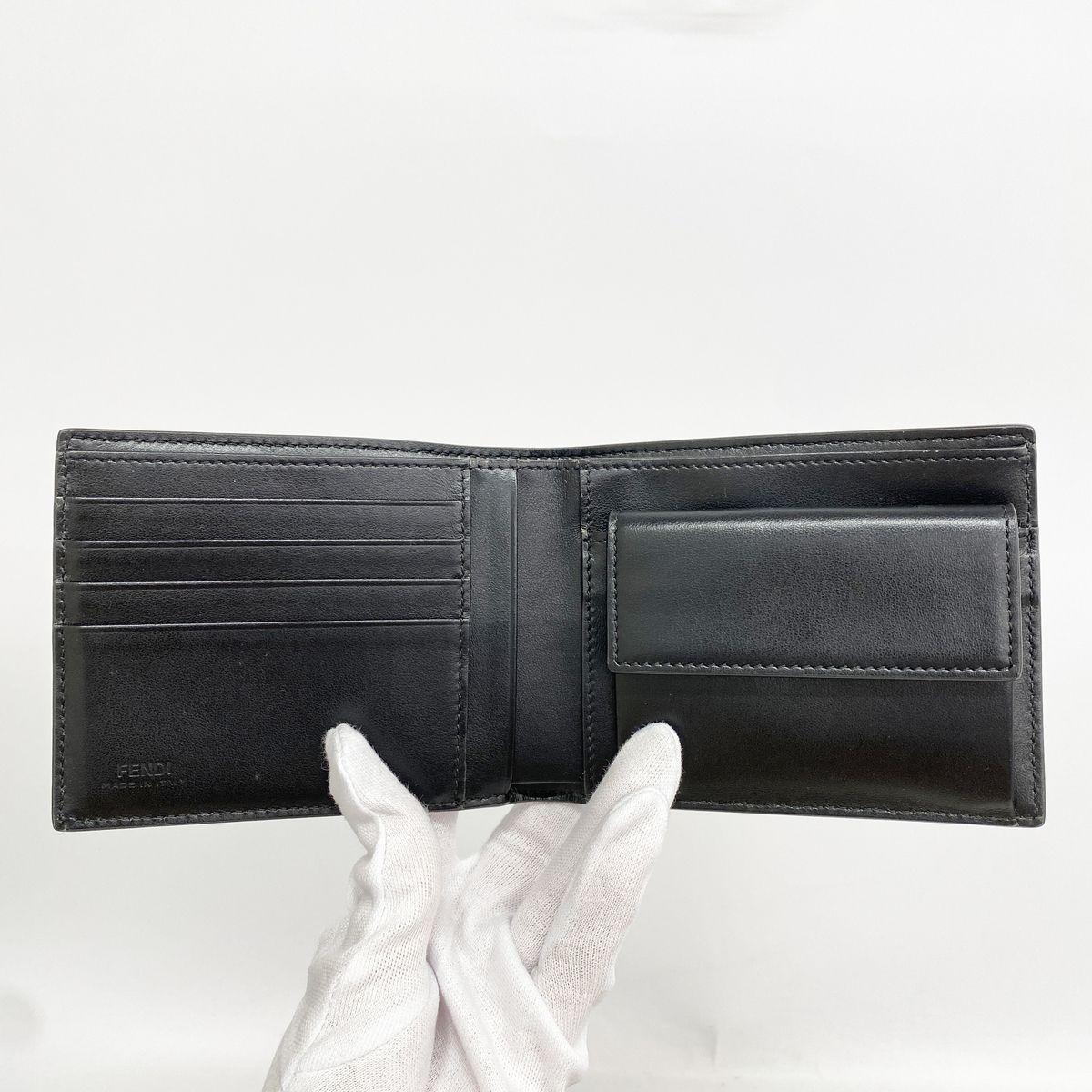Fendi Wallet Zucca Brown Black Silver — view 3