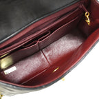 Chanel Shoulder Bag Quilted Lambskin Black Gold — view 4