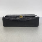 Chanel Shoulder Bag Quilted Lambskin Black Gold — view 3
