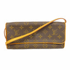 Louis Vuitton Shoulder Bag Monogram Pochette Twin GM Brown
