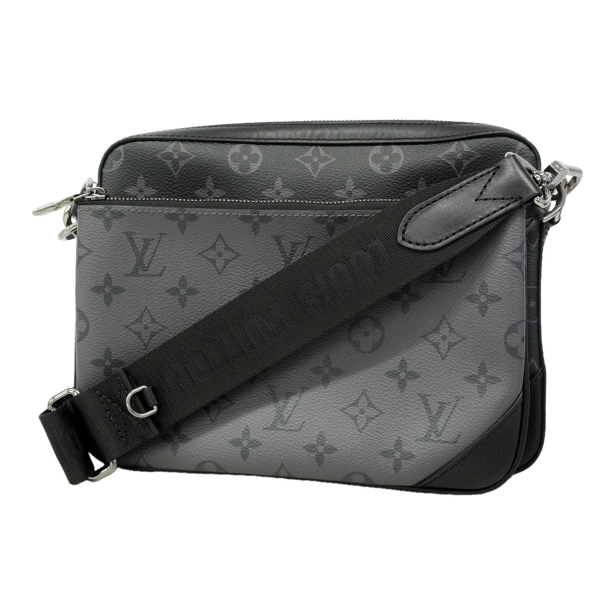 Louis Vuitton Shoulder Bag Monogram Eclipse Reverse Trio Messenger Black Gray