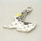 Louis Vuitton Key Holder Charm Bijou Sac LV Dog White Keychain — view 2