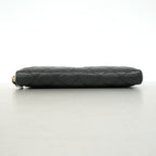 Chanel Wallet Quilted Caviar Leather Black Gold — view 3