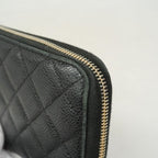 Chanel Wallet Quilted Caviar Leather Black Gold — view 7