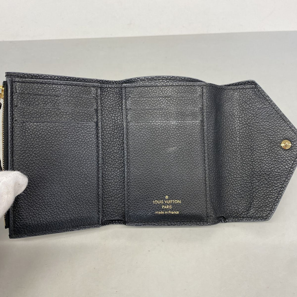 Louis Vuitton Trifold Wallet Monogram Empreinte Portefeuille Victorine Noir — view 3