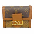 Louis Vuitton Trifold Wallet Monogram Reverse Portefeuille Dauphine Compact