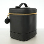 Chanel Vanity Bag Bicolor Lambskin Black Gold — view 2