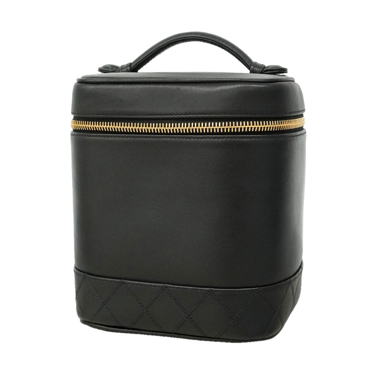 Chanel Vanity Bag Bicolor Lambskin Black Gold
