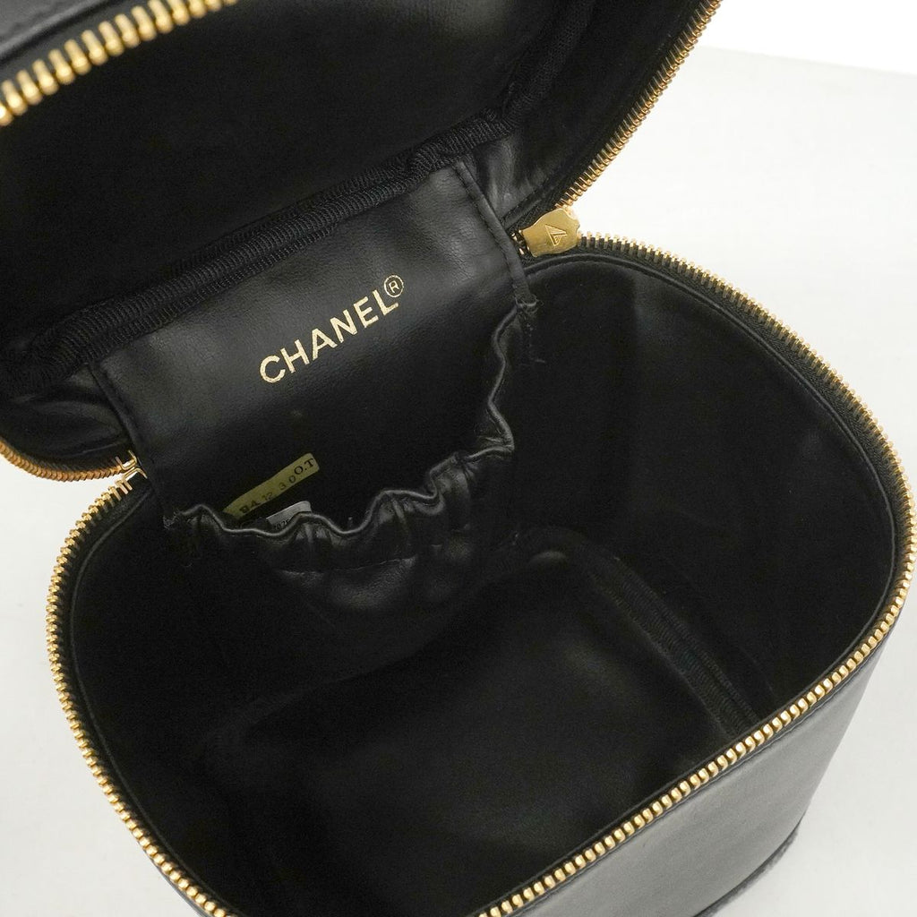 Chanel Vanity Bag Bicolor Lambskin Black Gold — view 4