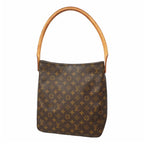 Louis Vuitton Shoulder Bag Monogram Looping GM Brown