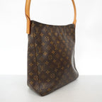 Louis Vuitton Shoulder Bag Monogram Looping GM Brown — view 2