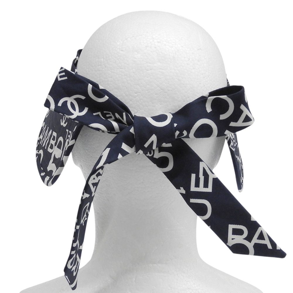 Chanel by Sea Line Logo CC Sun Visor Hat Navy — view 4