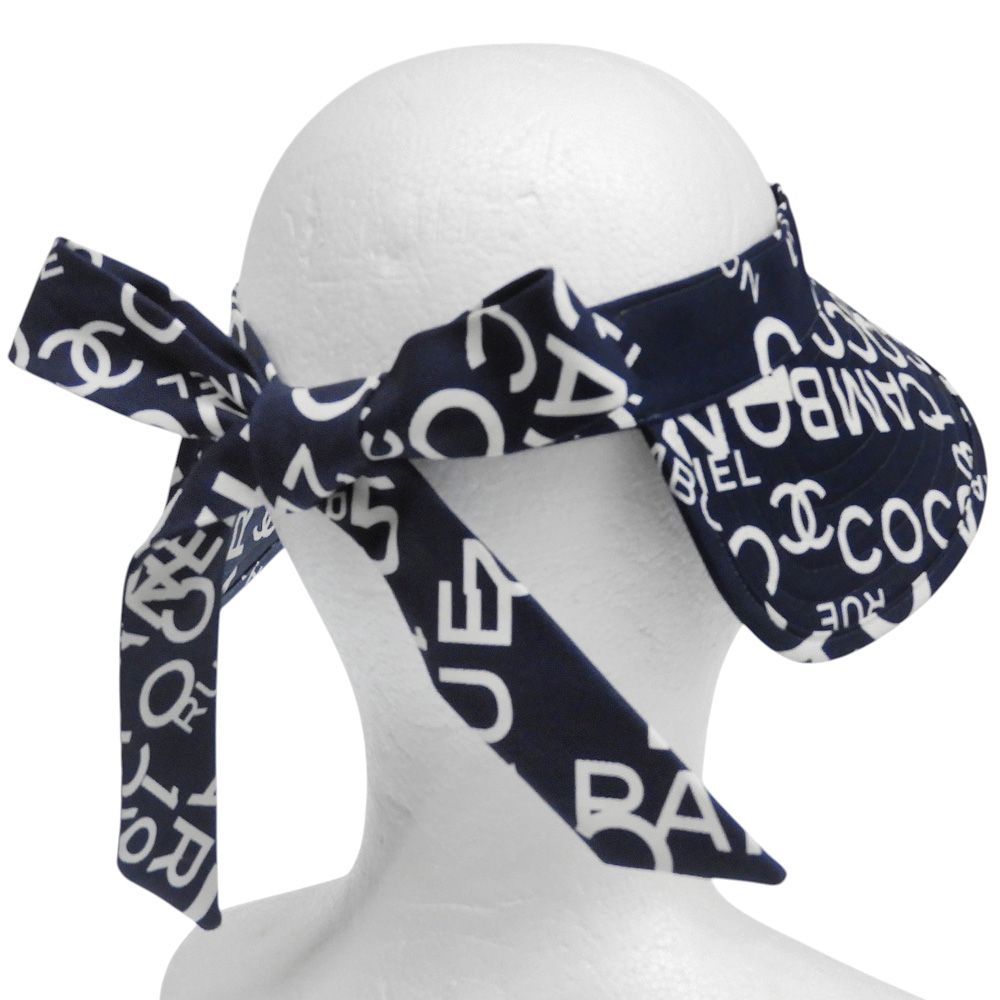 Chanel by Sea Line Logo CC Sun Visor Hat Navy — view 2