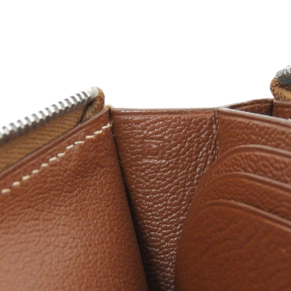 Hermes Remix Mini L-shaped Zipper Leather Coin Purse Card Case Brown — view 8