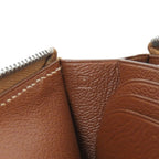 Hermes Remix Mini L-shaped Zipper Leather Coin Purse Card Case Brown — view 8