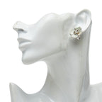 Chanel 04P CC Logo Clover Earrings Metal Rhinestone — view 5