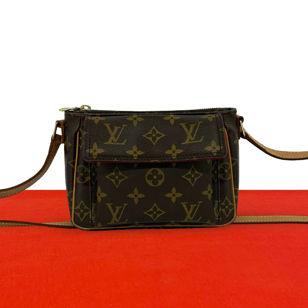 Louis Vuitton Viva-Cite PM Monogram Leather Mini Shoulder Bag Pochette Brown