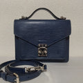 Louis Vuitton Monceau BB Epi Indigo Blue 2-Way Shoulder Bag