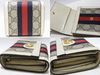 Gucci Ophidia Compact Wallet Canvas Leather GG Supreme Sherry Line — view 2