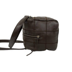 Chanel Choco Bar Logo Caviar Leather Shoulder Bag Brown — view 5