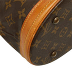 Louis Vuitton Monogram Bucket PM Shoulder Bag Brown Leather — view 5