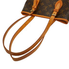 Louis Vuitton Monogram Bucket PM Shoulder Bag Brown Leather — view 8