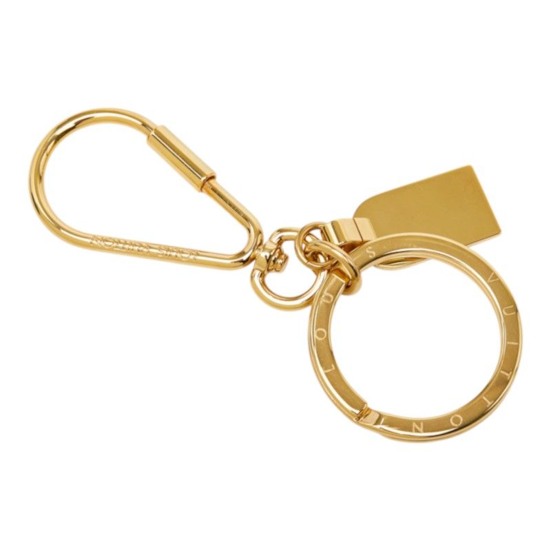 Louis Vuitton Porte Cles Mini Travel Plate Tag Key Ring Key Holder Gold Plated — view 2