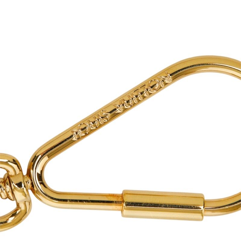 Louis Vuitton Porte Cles Mini Travel Plate Tag Key Ring Key Holder Gold Plated — view 5