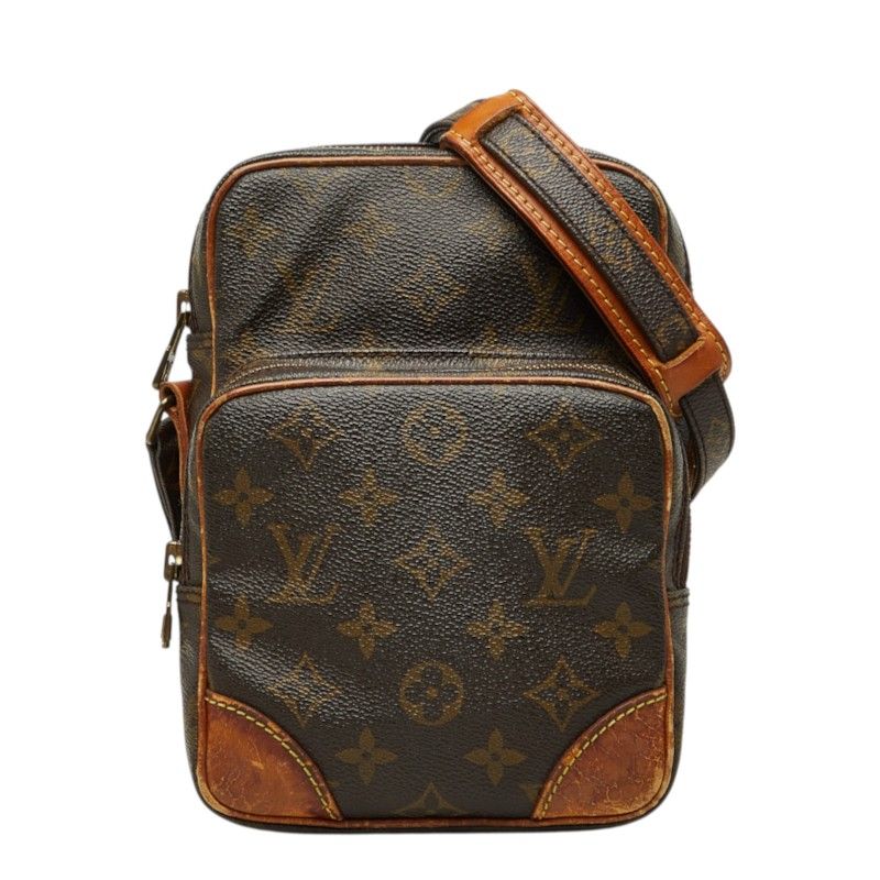 Louis Vuitton Monogram Amazon Crossbody Shoulder Bag Brown Leather