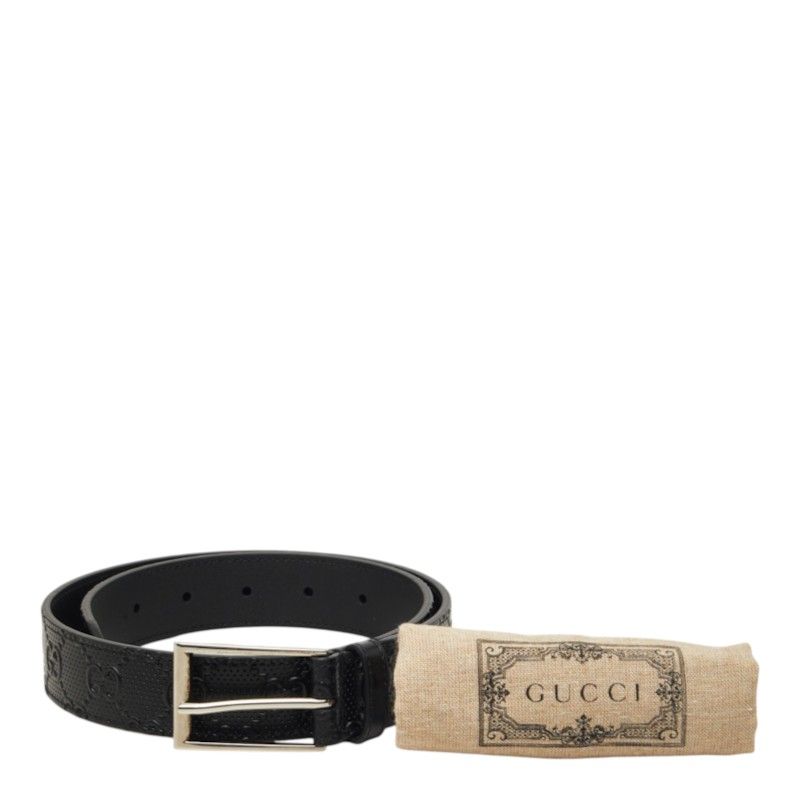 Gucci Guccissima Belt 70/28 Black Leather — view 6
