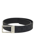 Gucci GG Supreme Belt 70/20 Gray Canvas Leather