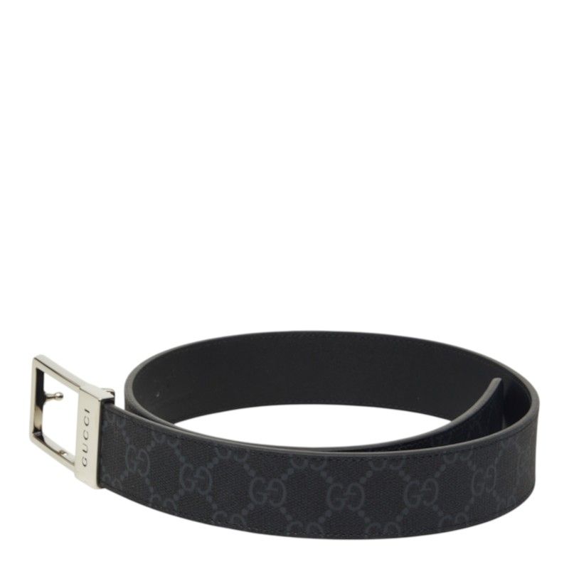 Gucci GG Supreme Belt 70/20 Gray Canvas Leather — view 2