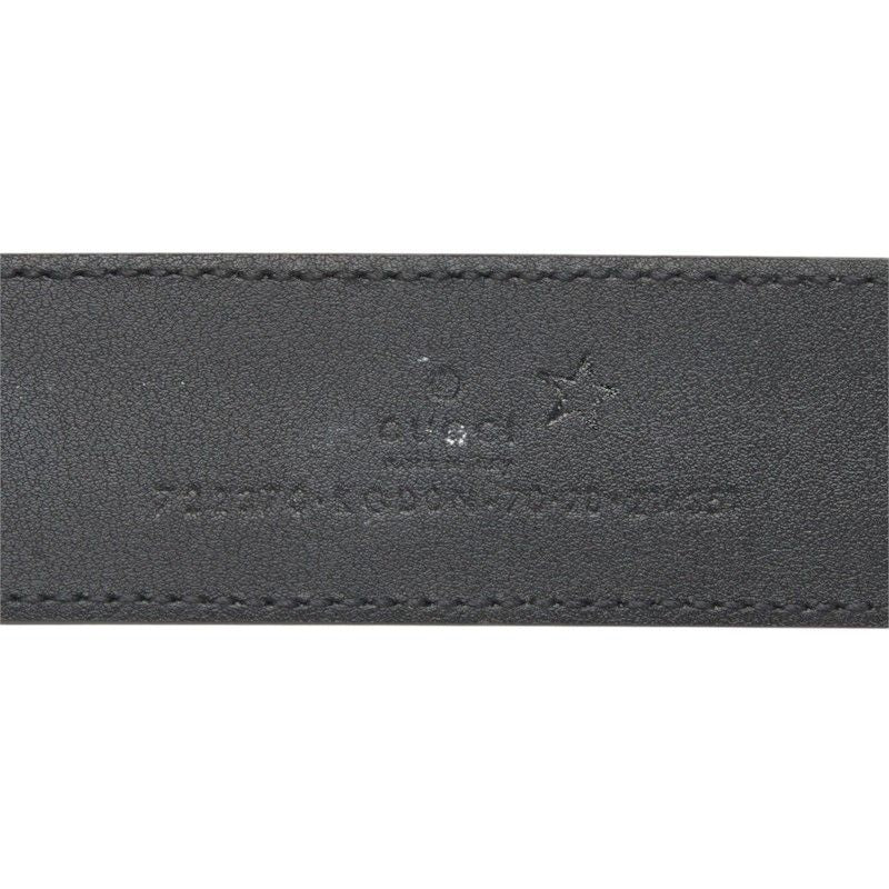 Gucci GG Supreme Belt 70/20 Gray Canvas Leather — view 5