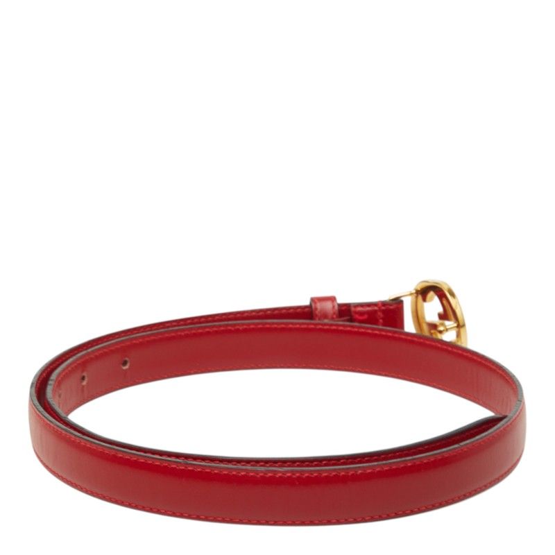 Gucci Interlocking G Belt 85/34 Red Leather — view 3
