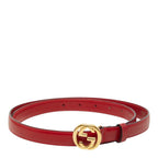 Gucci Interlocking G Belt 85/34 Red Leather