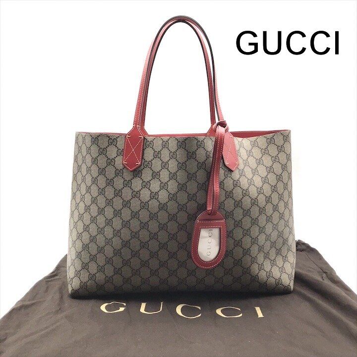Gucci Tote GG Supreme Reversible Vintage Beige