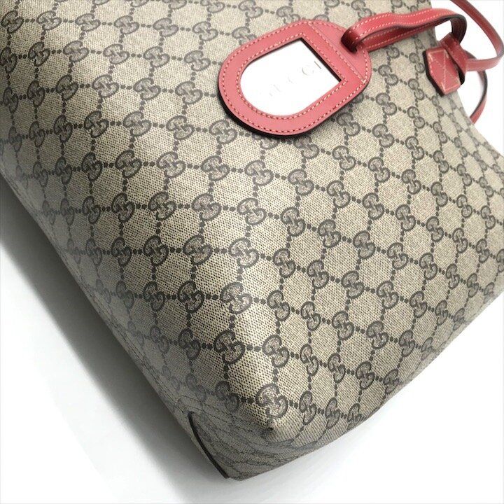 Gucci Tote GG Supreme Reversible Vintage Beige — view 4