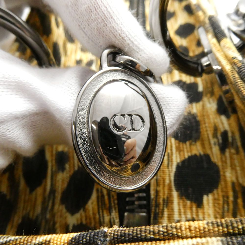 Dior Handbag 2-Way Shoulder Leopard Purse — view 8