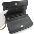 Chanel Boy Chain Wallet Caviar Leather Black Shoulder Bag — view 6
