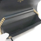 Chanel Boy Chain Wallet Caviar Leather Black Shoulder Bag — view 7