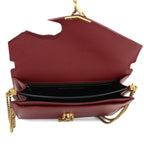 Saint Laurent Cassandra Envelope Chain Shoulder Bag Leather Red Gold — view 6